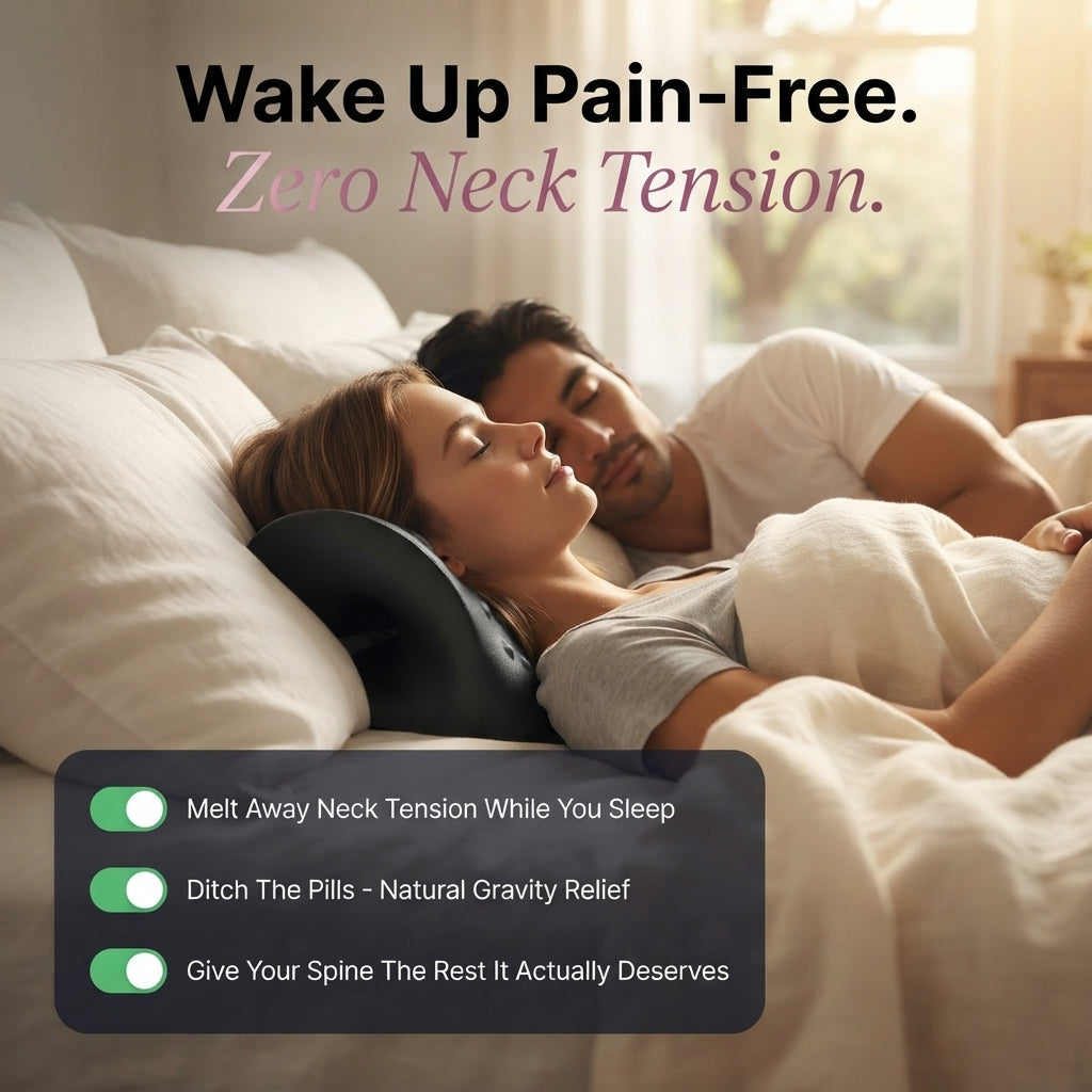 Cervical Neck Relief Pillow – Gravity Traction for Neck Pain & Better Sleep