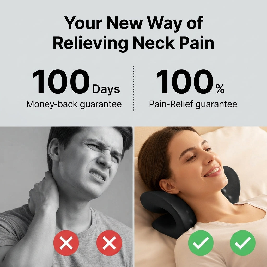Cervical Neck Relief Pillow – Gravity Traction for Neck Pain & Better Sleep