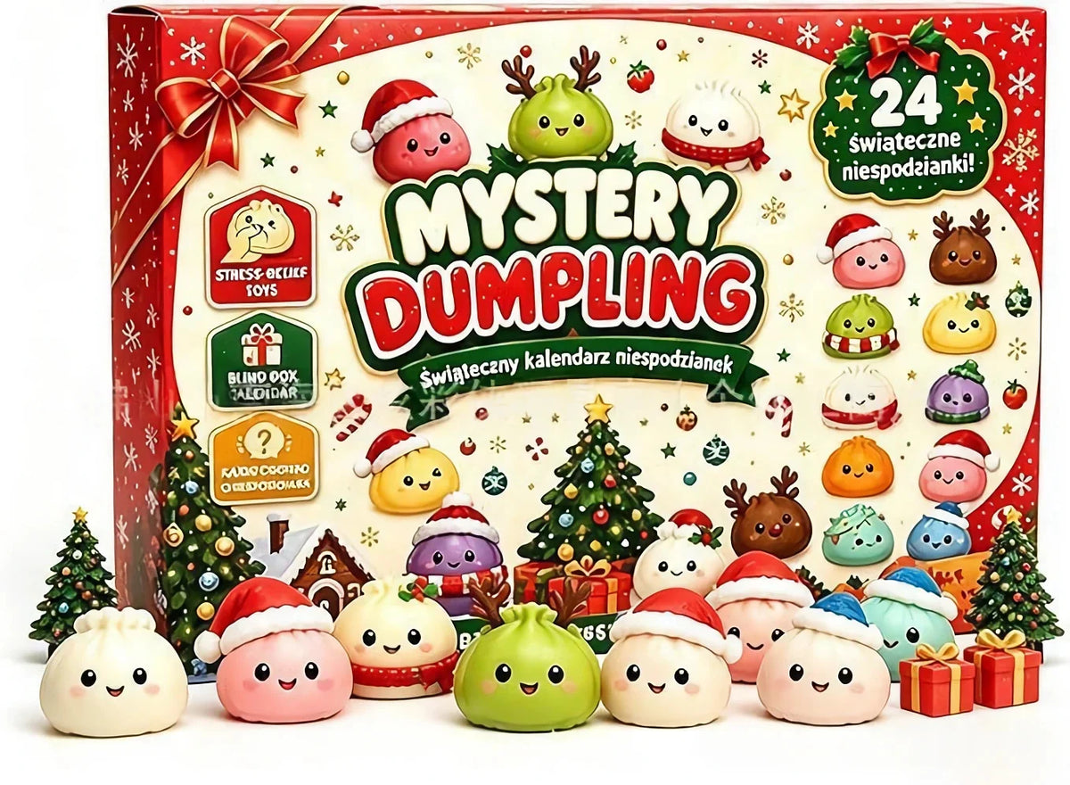Christmas Dumpling Squishy Advent Calendar 2026 – 24-Day Countdown, Stress Relief Fidget Toy