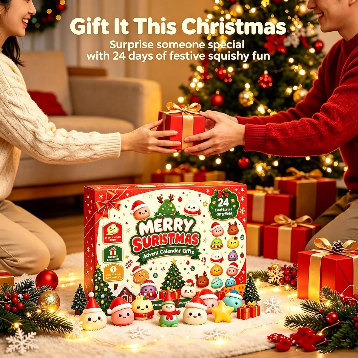 Christmas Dumpling Squishy Advent Calendar 2026 – 24-Day Countdown, Stress Relief Fidget Toy